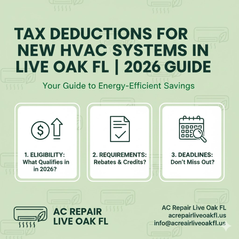 tax deductions for new hvac systems in live oak fl